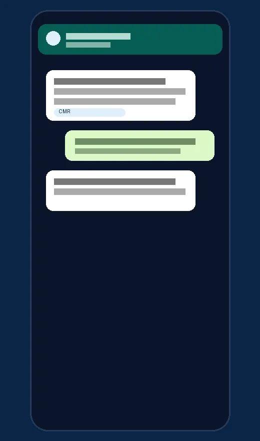 WhatsApp recibiendo un CMR procesado automáticamente por BAKoffice.ai